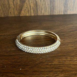 Gold Colored Rhinestone Bangle